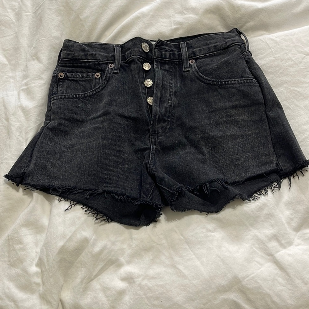 Agolde Black “Parker” Shorts